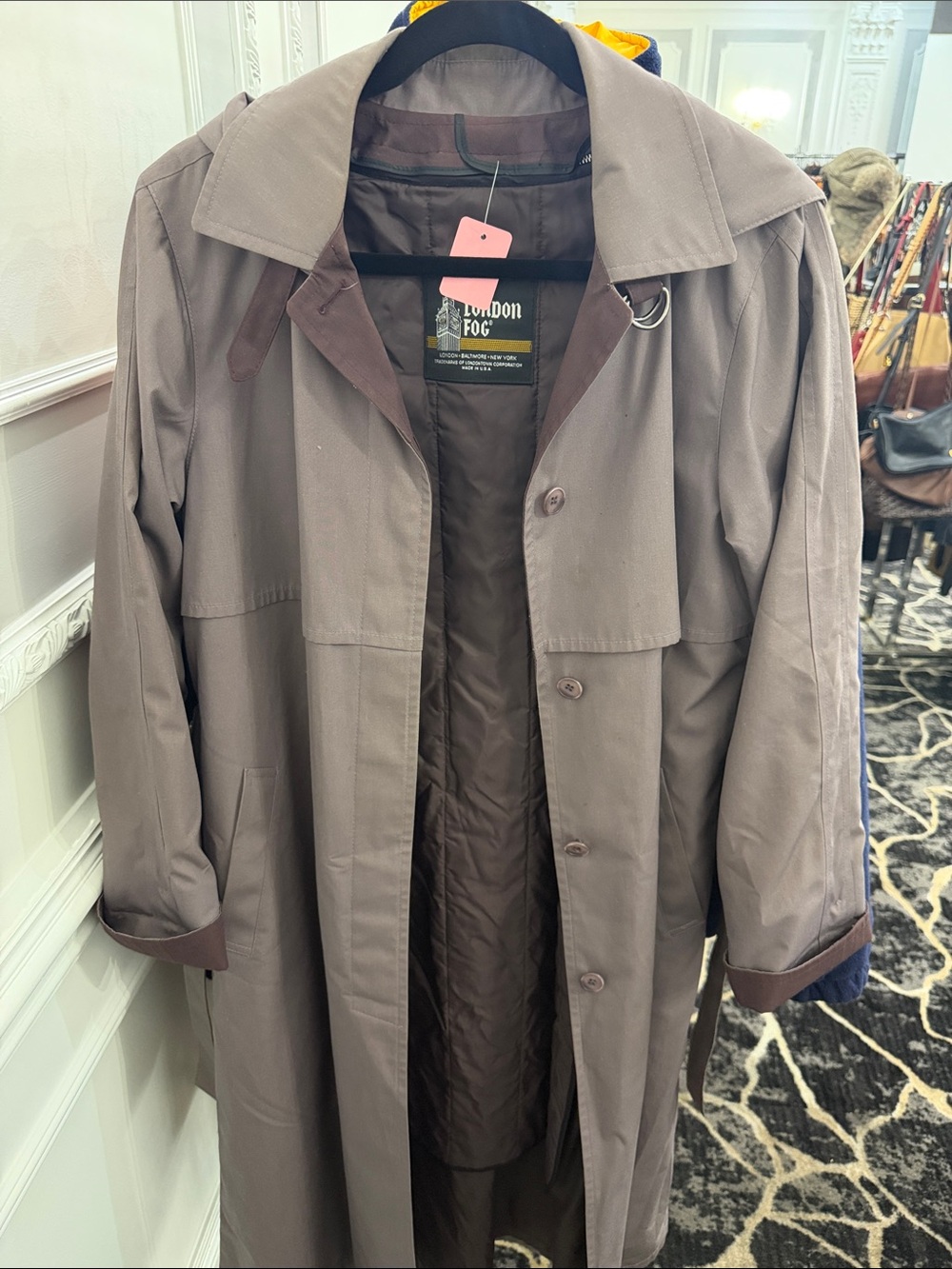 London Fog womens mauve/ light purple Long Trench Coat
